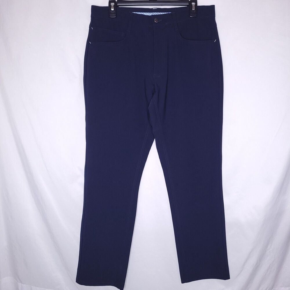 Footjoy Golf Pants Mens 33x30 Navy Blue Athletic Fit Performance